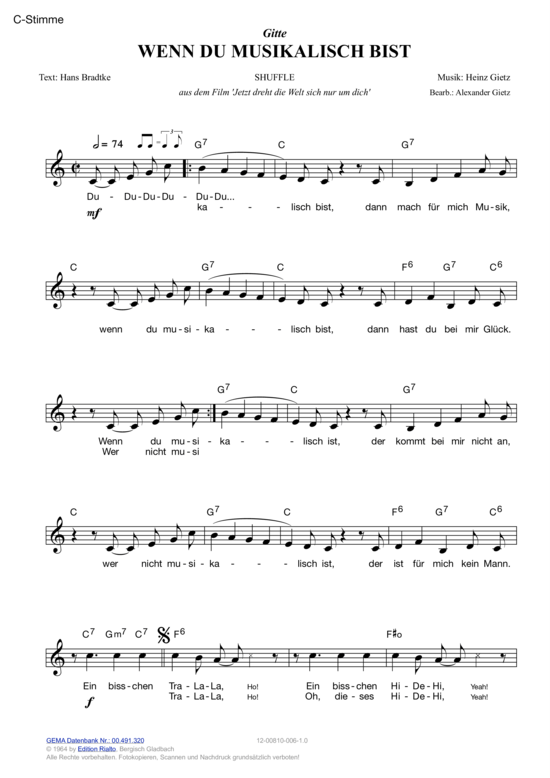 Produktbild zu: Wenn du musikalisch bist Gitte