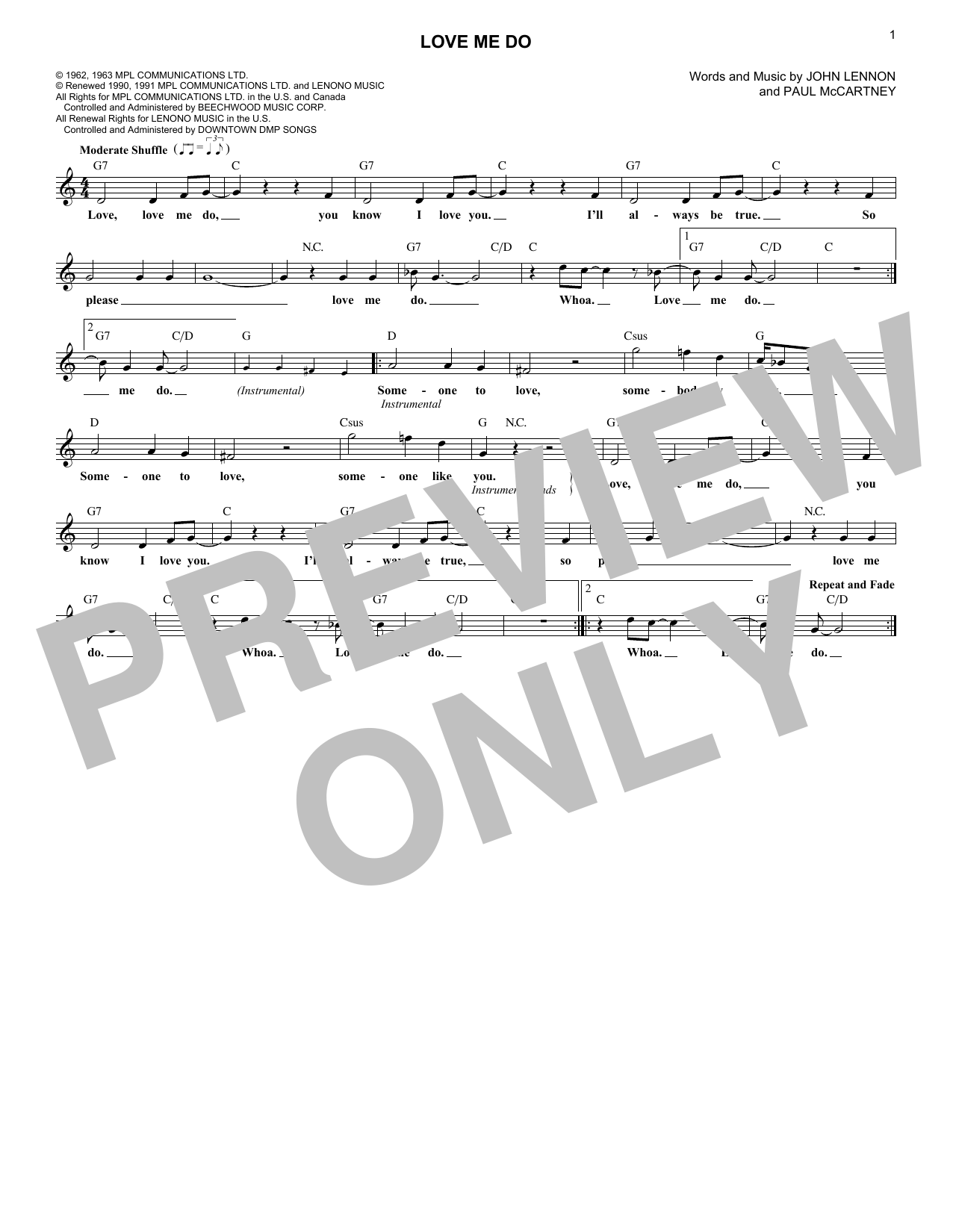 Produktgalerie: Seite 1 von 1 Love Me Do, The Beatles, Melodieinstrument