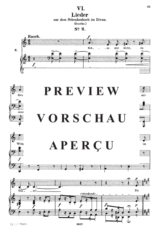 Product gallery: Page 2 of 3 Lied II aus dem Schenkenbuch Op.25 No.6, , High Voice and Piano