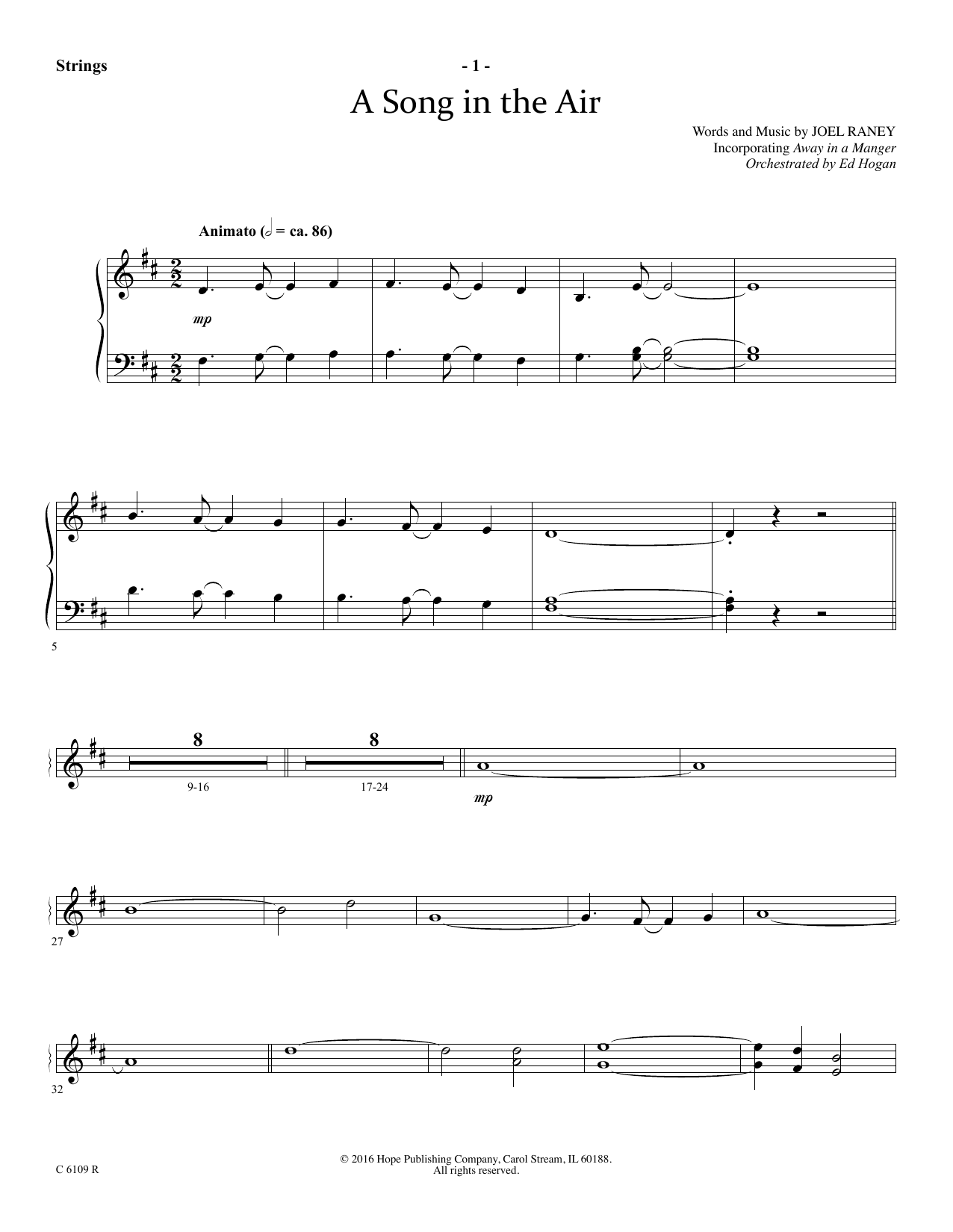 Product picture to: A Song In The Air - Keyboard String Reduction