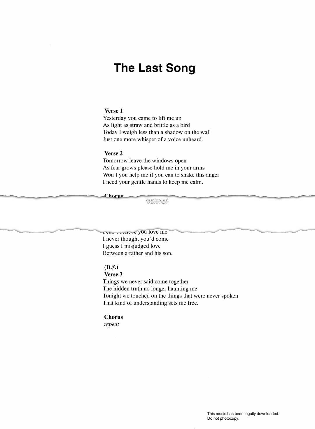 Produktbild zu: The Last Song
