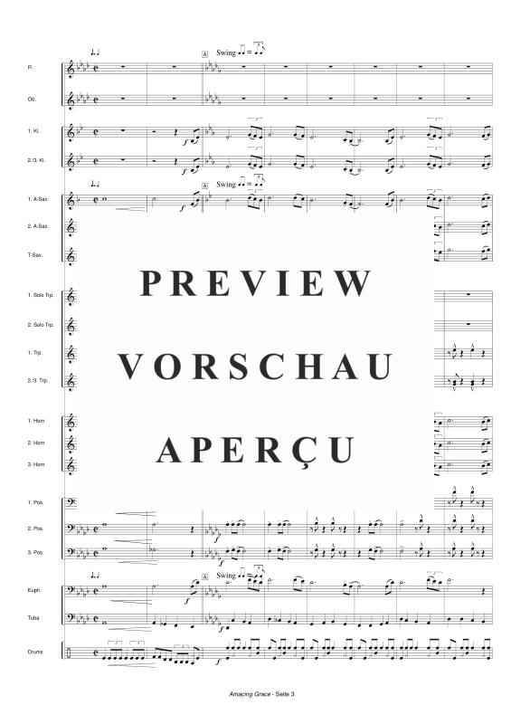 gallery: Amazing Grace, , Solo für 2 Trompeten/Cornets und Blasorchester
