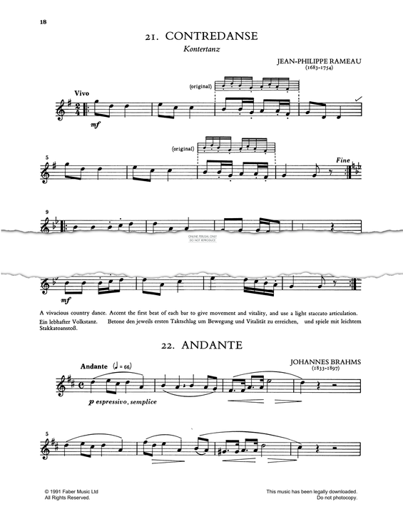 Product gallery: Page 1 of 1 Andante, Johannes Brahms