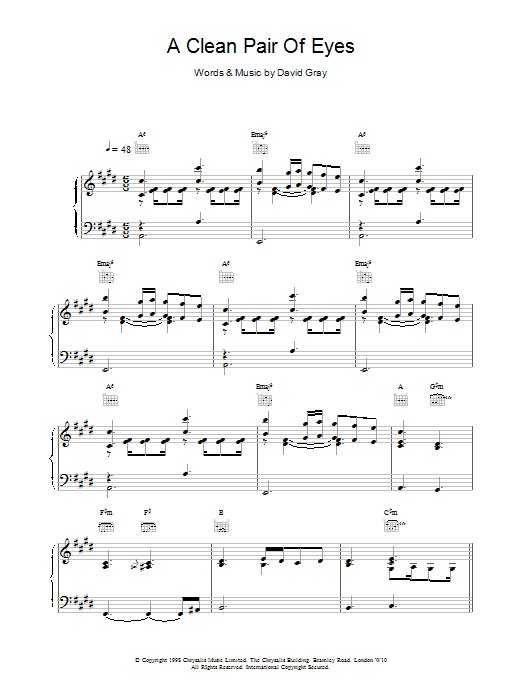 Produktgalerie: Seite 1 von 1 A Clean Pair Of Eyes, David Gray, Gesang, Gitarre, Klavier