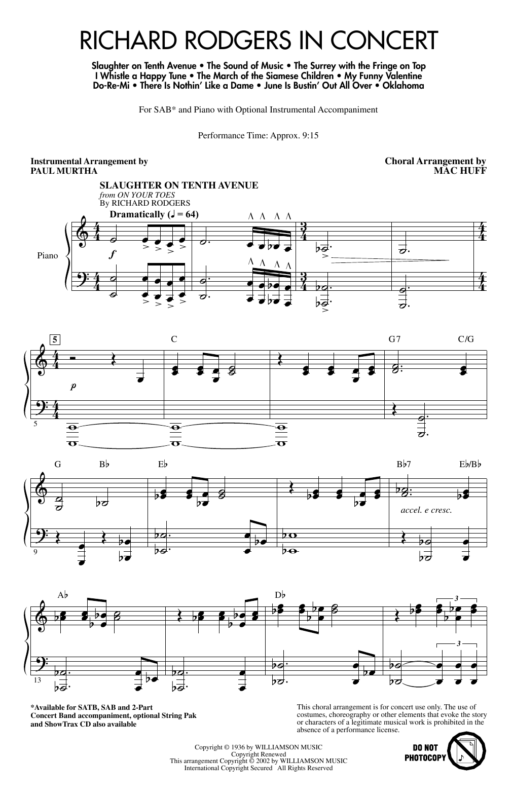 Produktbild zu: Richard Rodgers in Concert (Medley)