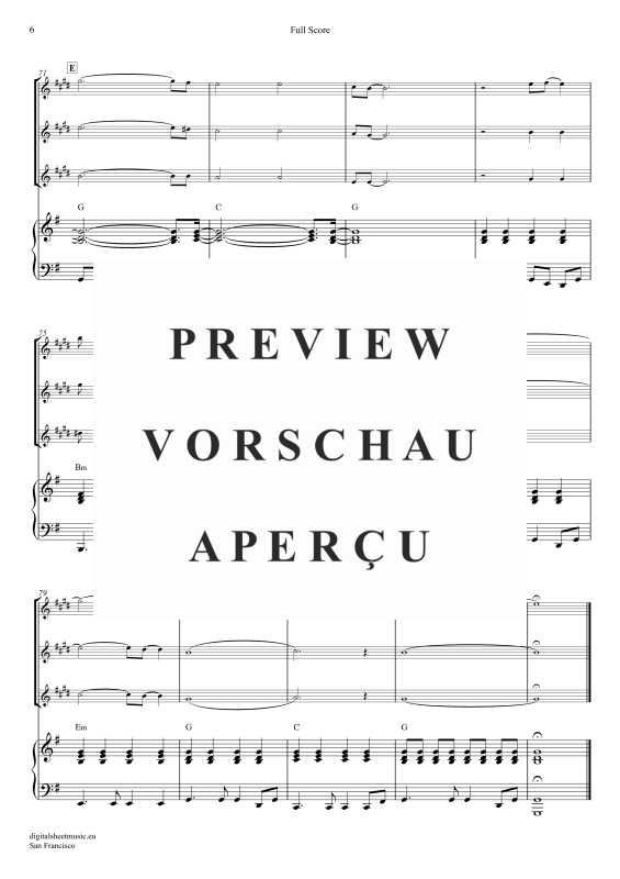 Produktgalerie: Seite 7 von 11 San Francisco, McKenzie, Scott, (Saxophon Trio AAA(T) + Klavier)