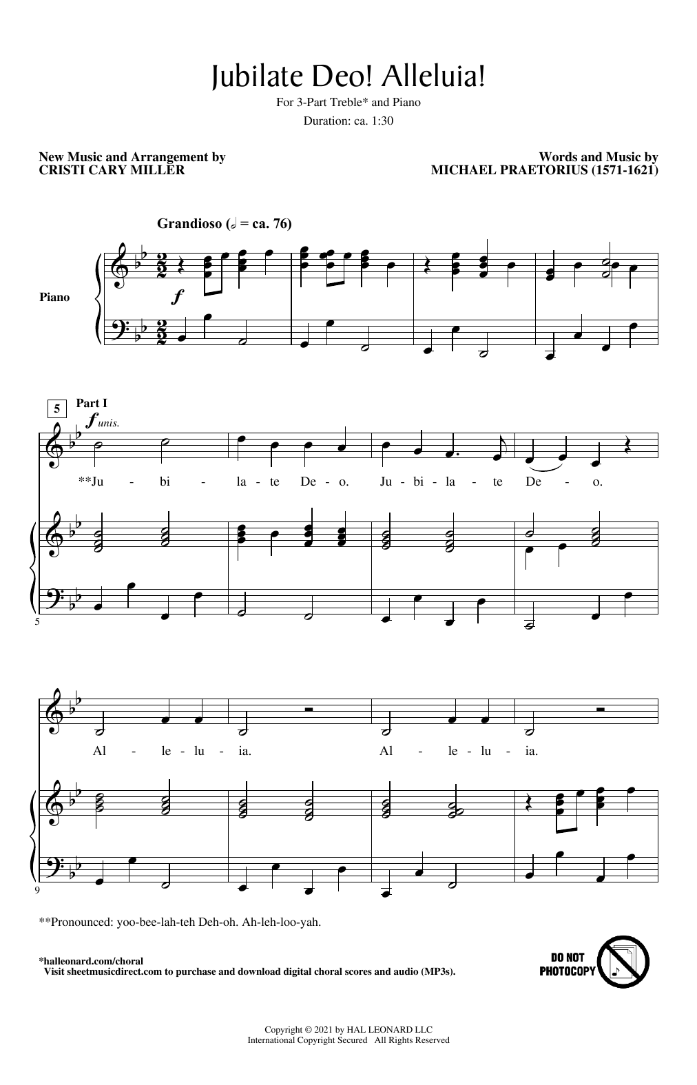 Produktgalerie: Seite 1 von 1 Jubilate Deo! Alleluia! (arr. Cristi Cary Miller), Michael Praetorious, Chor