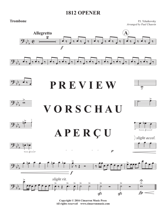 Produktgalerie: Seite 9 von 10 1812 Opener , , (Blechbläserquintett)