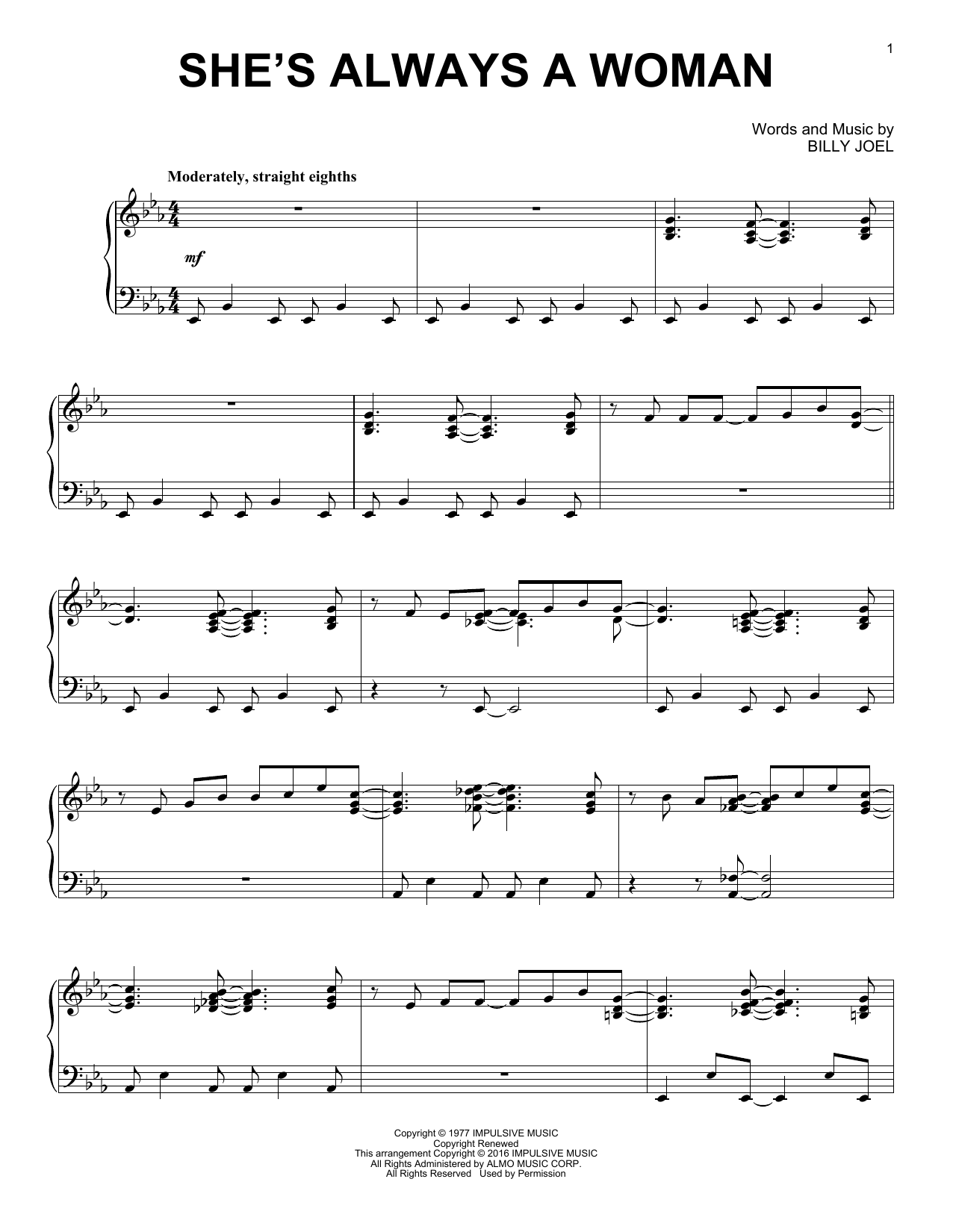Produktbild zu: She's Always A Woman [Jazz version]