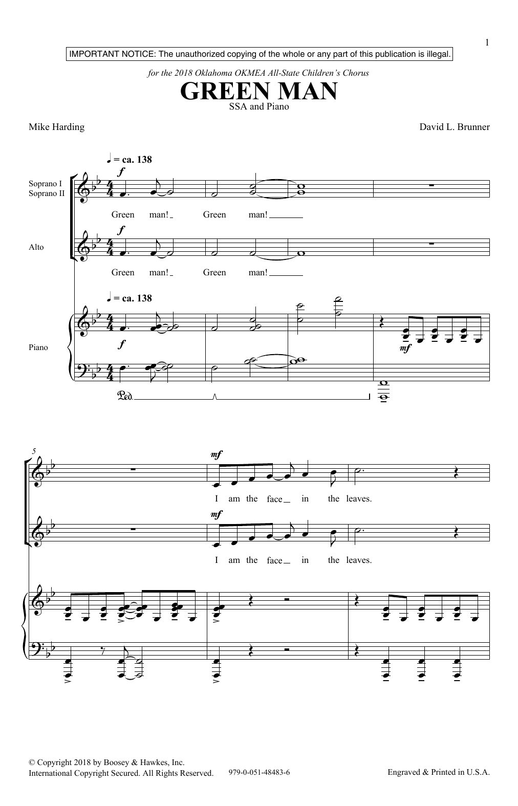 Produktgalerie: Seite 1 von 1 Green Man, David Brunner, Chor