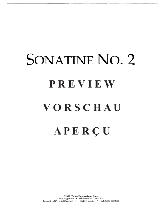 Product gallery: Page 20 of 21 Sonatine No 2 , , (trombone/euphonium or tuba + piano)