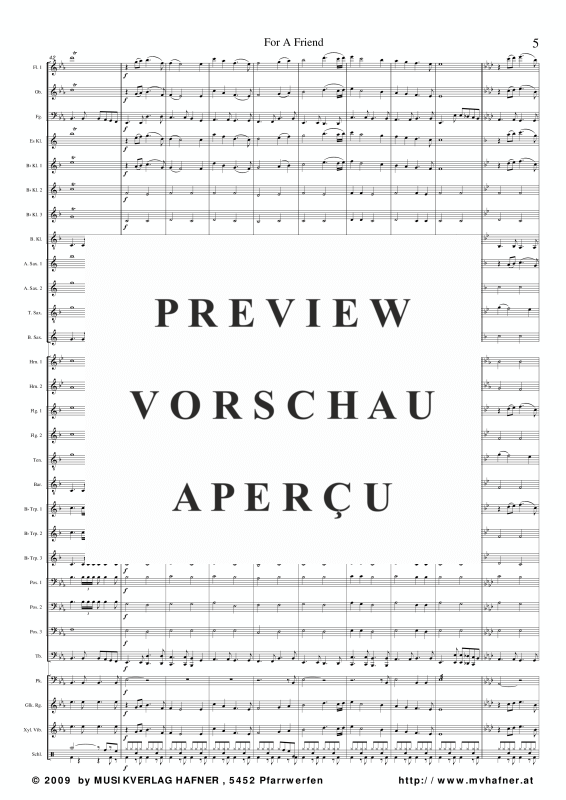 Product gallery: Page 10 of 11 For A Friend, , (large wind orchestra)
