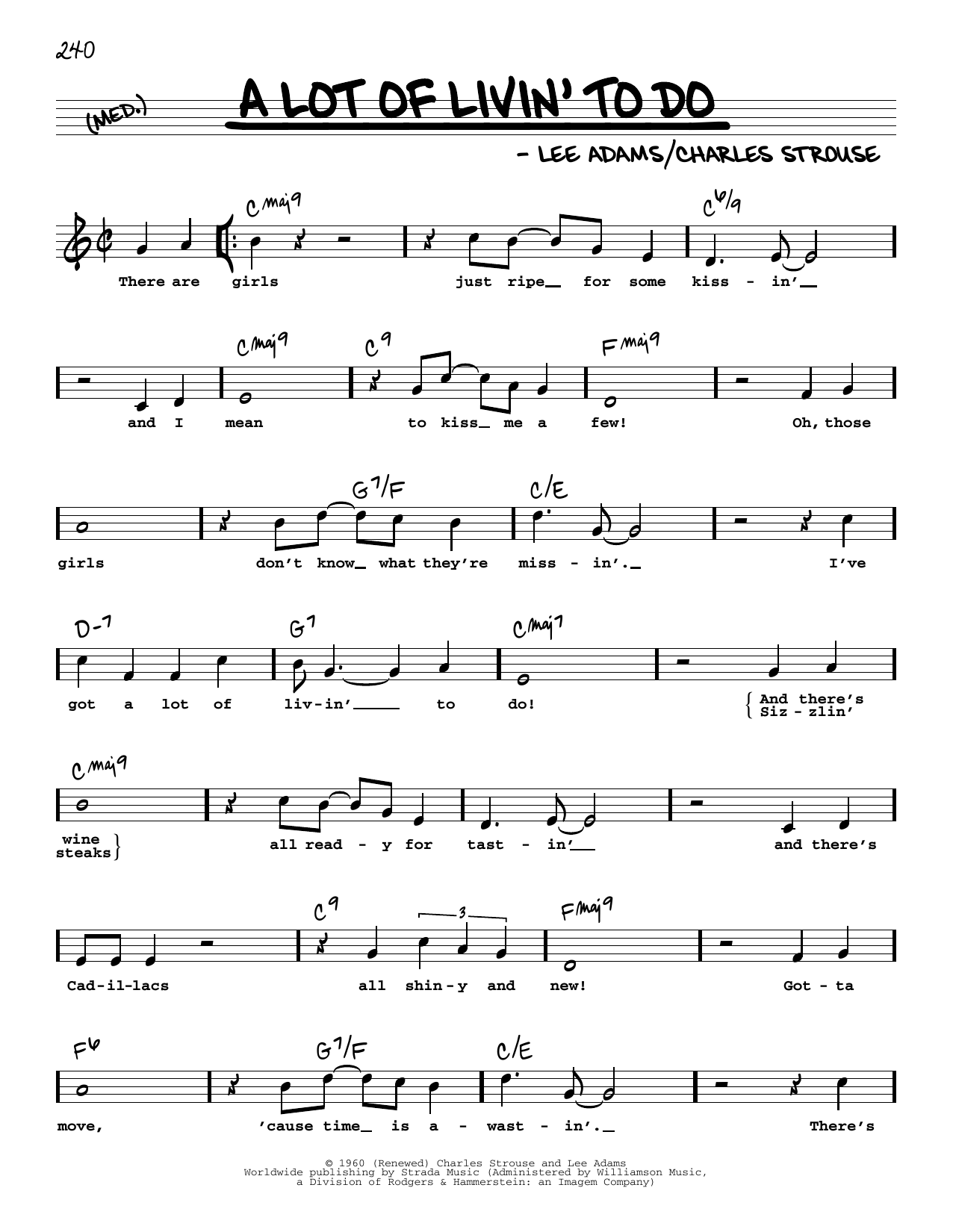 Produktbild zu: A Lot Of Livin' To Do (High Voice)