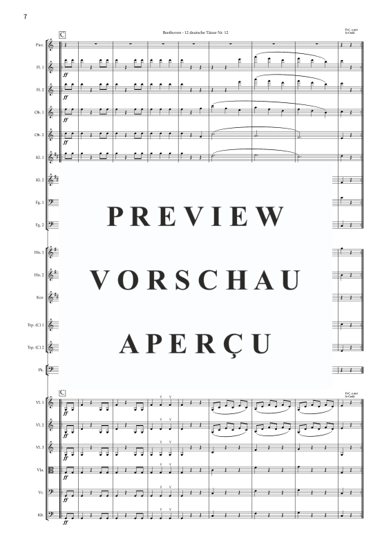 Produktgalerie: Seite 9 von 11 Deutscher Tanz Nr. 12, , Jugendkammerorchester