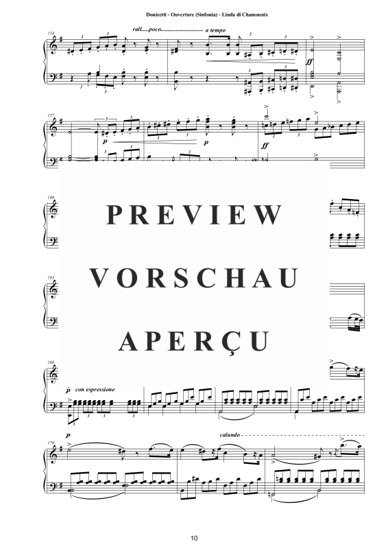 Produktgalerie: Seite 11 von 11 Ouverture (Sinfonia) - Linda di Chamounix Piano Version, , Klavier Solo