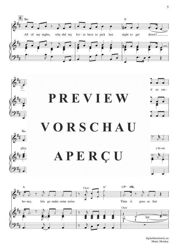 gallery: Manic Monday , Bangles, Piano and Voice