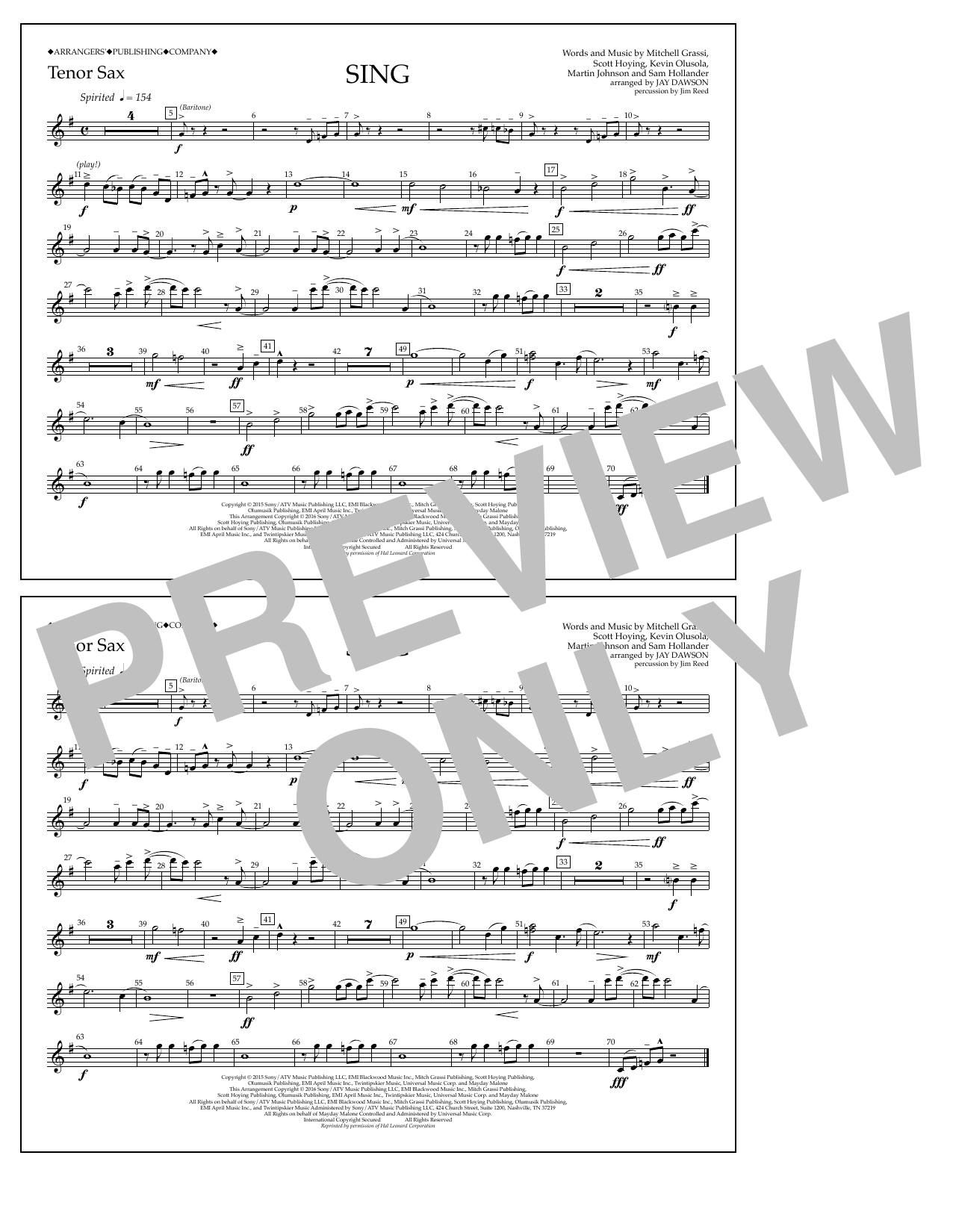 Product picture to: Sing - Tenor Sax