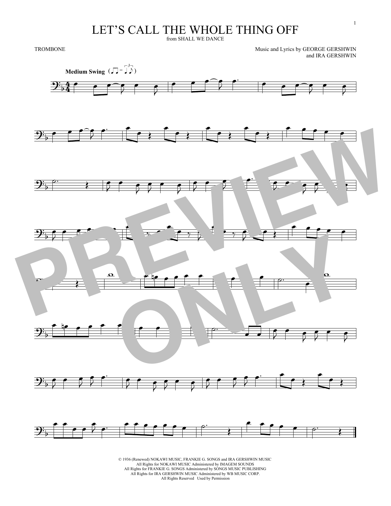 Product gallery: Page 1 of 1 Let's Call The Whole Thing Off, George Gershwin