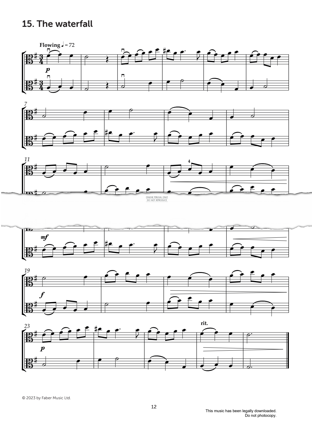 gallery: The Waterfall, Mark Wilson, Viola