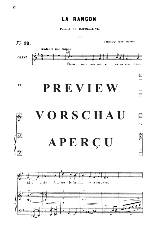 Product gallery: Page 2 of 5 La rançon Op.8 No.2, , High Voice and Piano