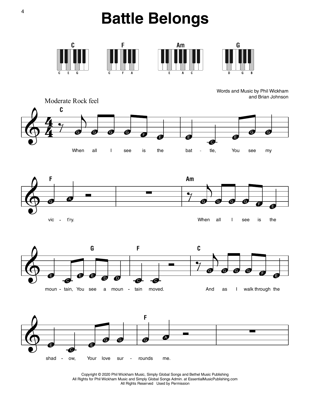 Produktgalerie: Seite 1 von 1 Battle Belongs, Phil Wickham, Klavier