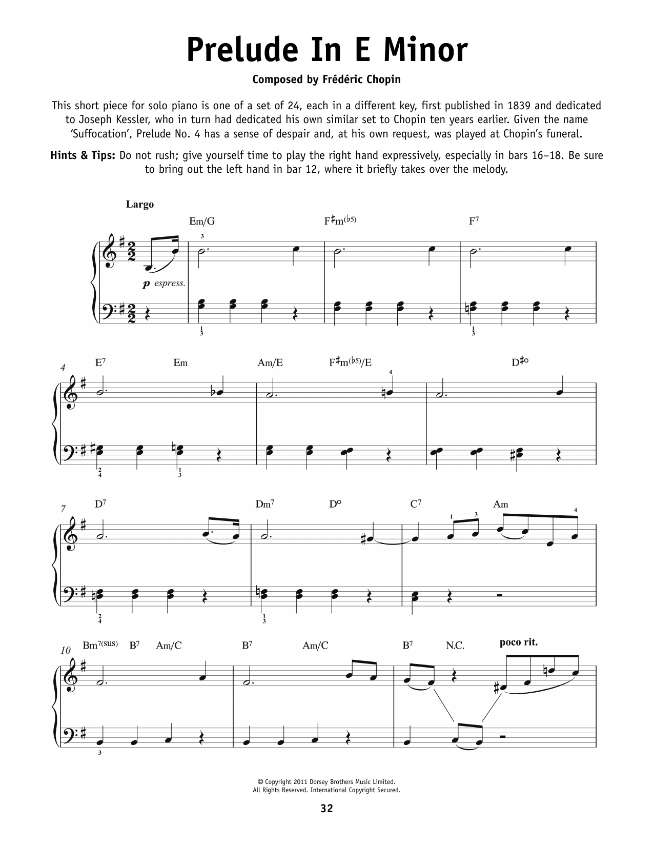 Product picture to: Prelude In E Minor, Op. 28, No. 4