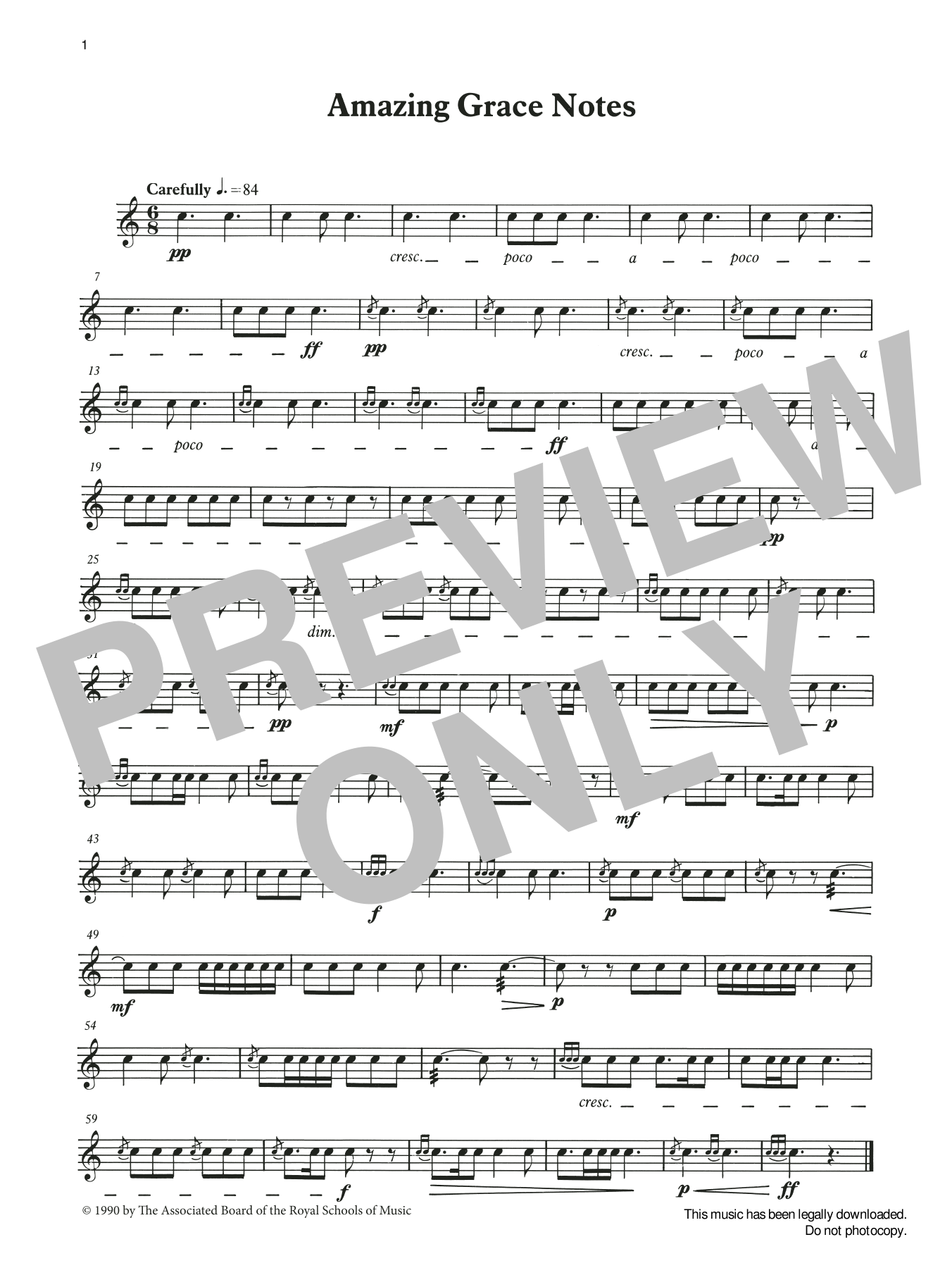 Produktgalerie: Seite 1 von 1 Amazing Grace Notes from Graded Music for Snare Drum, Book II, Ian Wright and Kevin Hathaway, Percussion