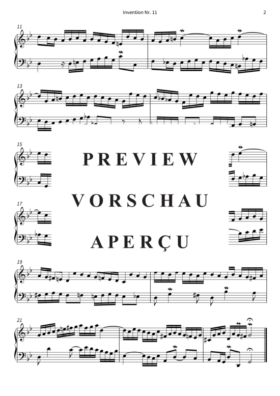 Produktgalerie: Seite 5 von 5 Invention Nr. 11 - BWV 782 , , Klavier Solo