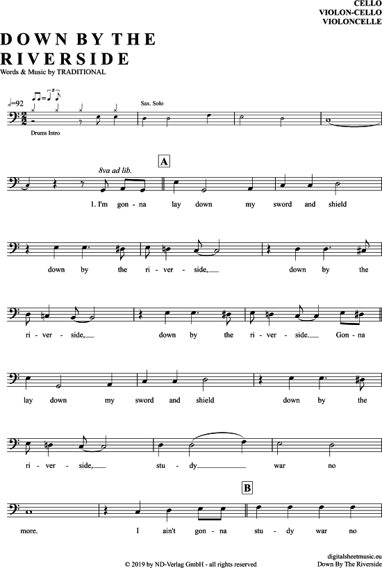 Produktbild zu: Down By The Riverside Traditional