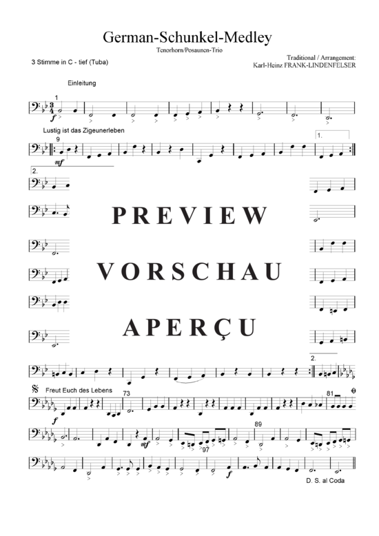 Product gallery: Page 20 of 21 German-Schunkel-Medley , Blasorchester Fatamo, (trombone/tenor horn trio)