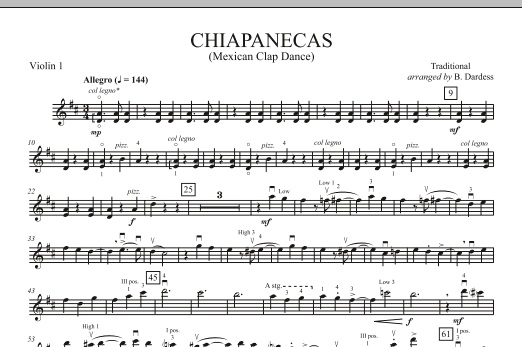 Product picture to: Chiapanecas (Mexican Clap Dance) - Violin 1
