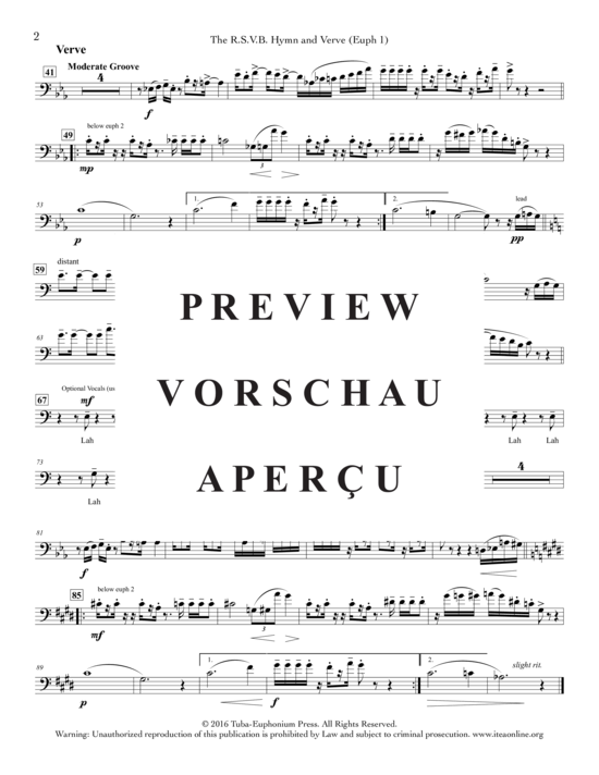 Product gallery: Page 11 of 21 The R.S.V.B Hymn and Verve , , (Tuba Quartett EETT)