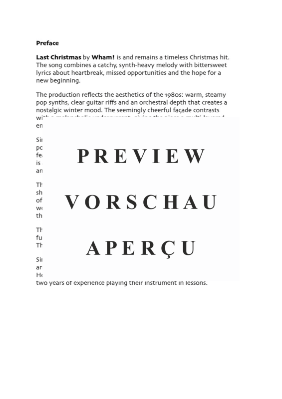 Product gallery: Page 4 of 11 Last Christmas, Wham!, Combo band and solo instruments in C, Bb, E flat, F and C bass clef