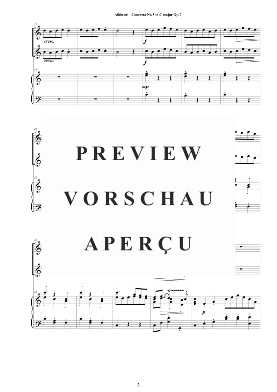 Product gallery: Page 4 of 11 Oboe Concerto No.5 in C-Dur Op.7, , 2 Oboes and Piano/Harpsichord