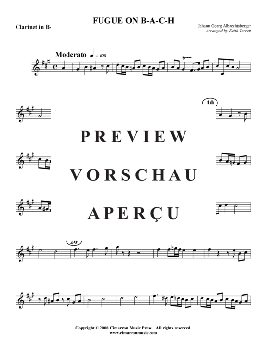 Produktgalerie: Seite 7 von 14 Fugue on B-A-C-H , , (Holzbläser-Quintett)