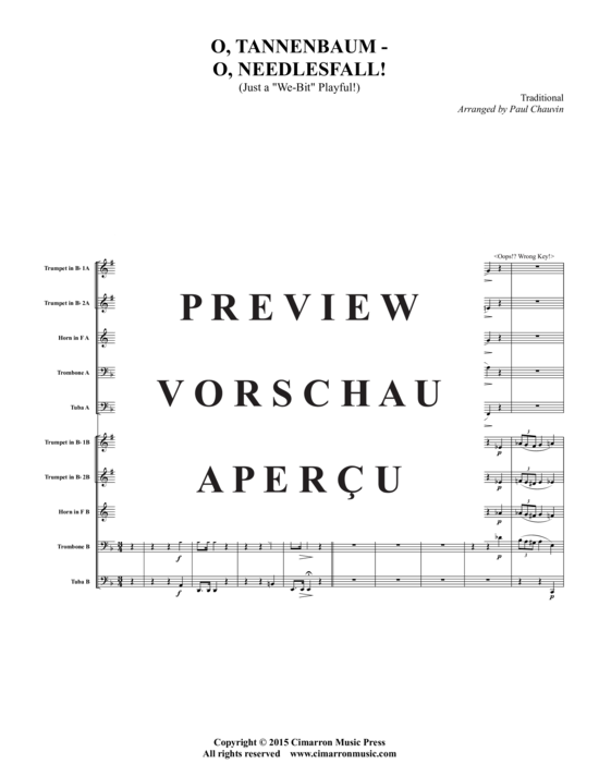 Produktgalerie: Seite 3 von 16 O Tannenbaum, O, Needlesfall! , , (Doppel Blechbläserquintett)