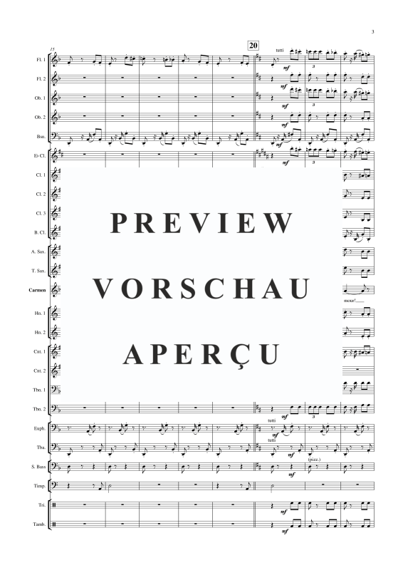 Produktgalerie: Seite 6 von 11 Habanera aus Carmen, , Solo Gesang und Concert Band