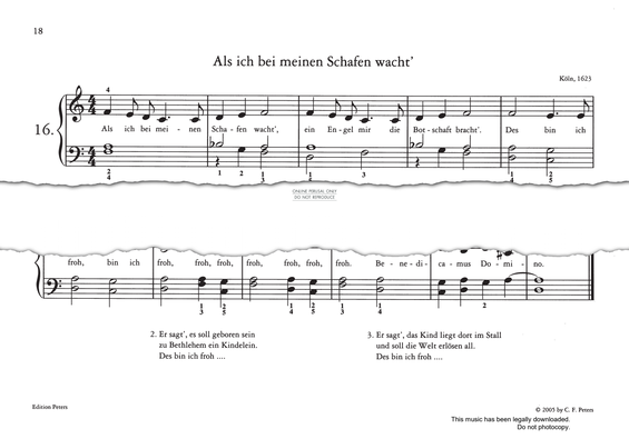 Produktgalerie: Seite 1 von 1 Als ich bei meinen Schafen wacht', German Folk Song, Gesang, Klavier