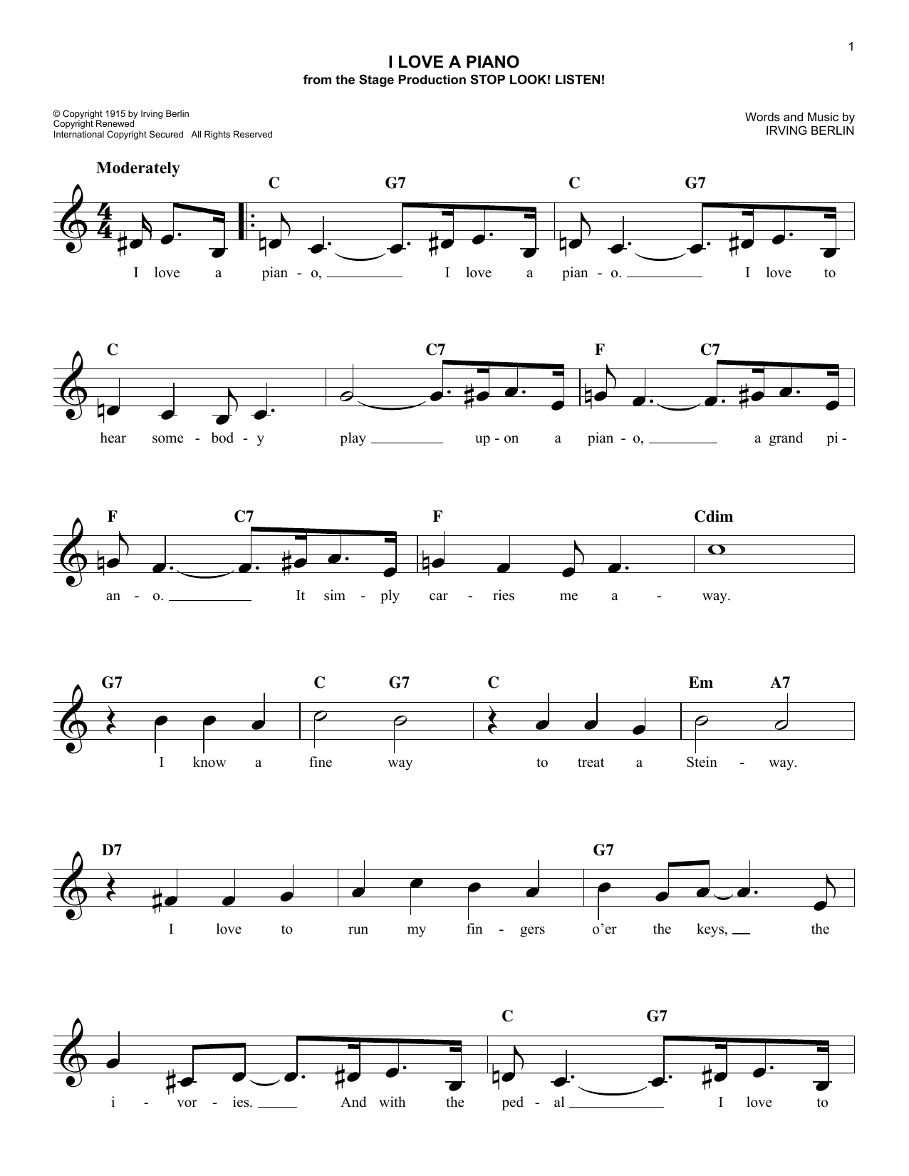 Produktbild zu: I Love A Piano