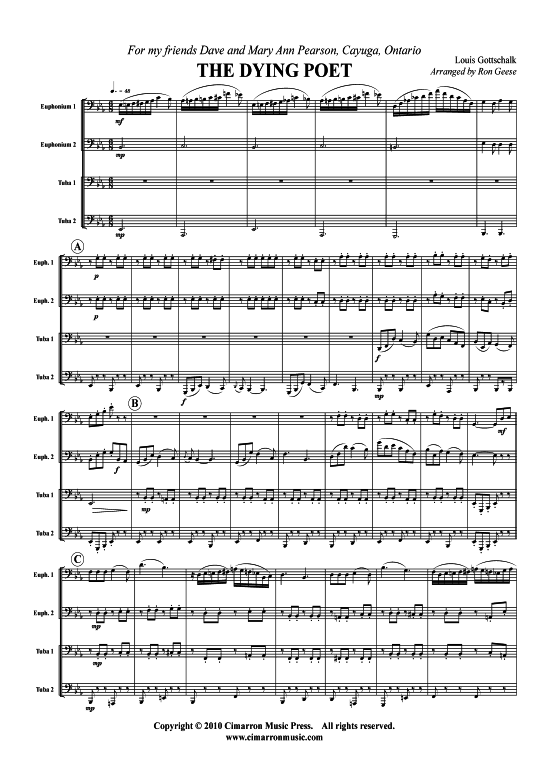 Product picture to: The Dying Poet Louis Gottschalk