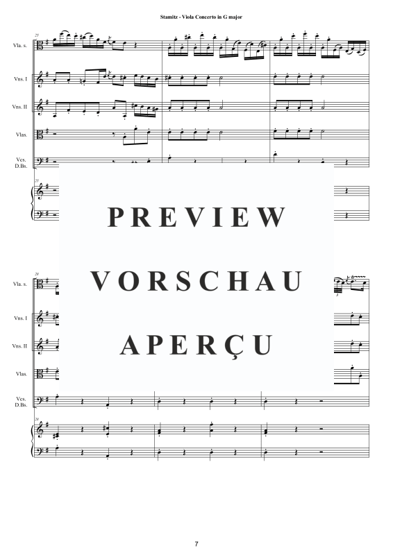 Produktgalerie: Seite 8 von 11 Viola Konzert in G-Dur, , Viola Solo, Streicherensemble und Cembalo BC