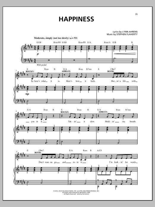 Produktbild zu: Happiness (from the musical Rocky)