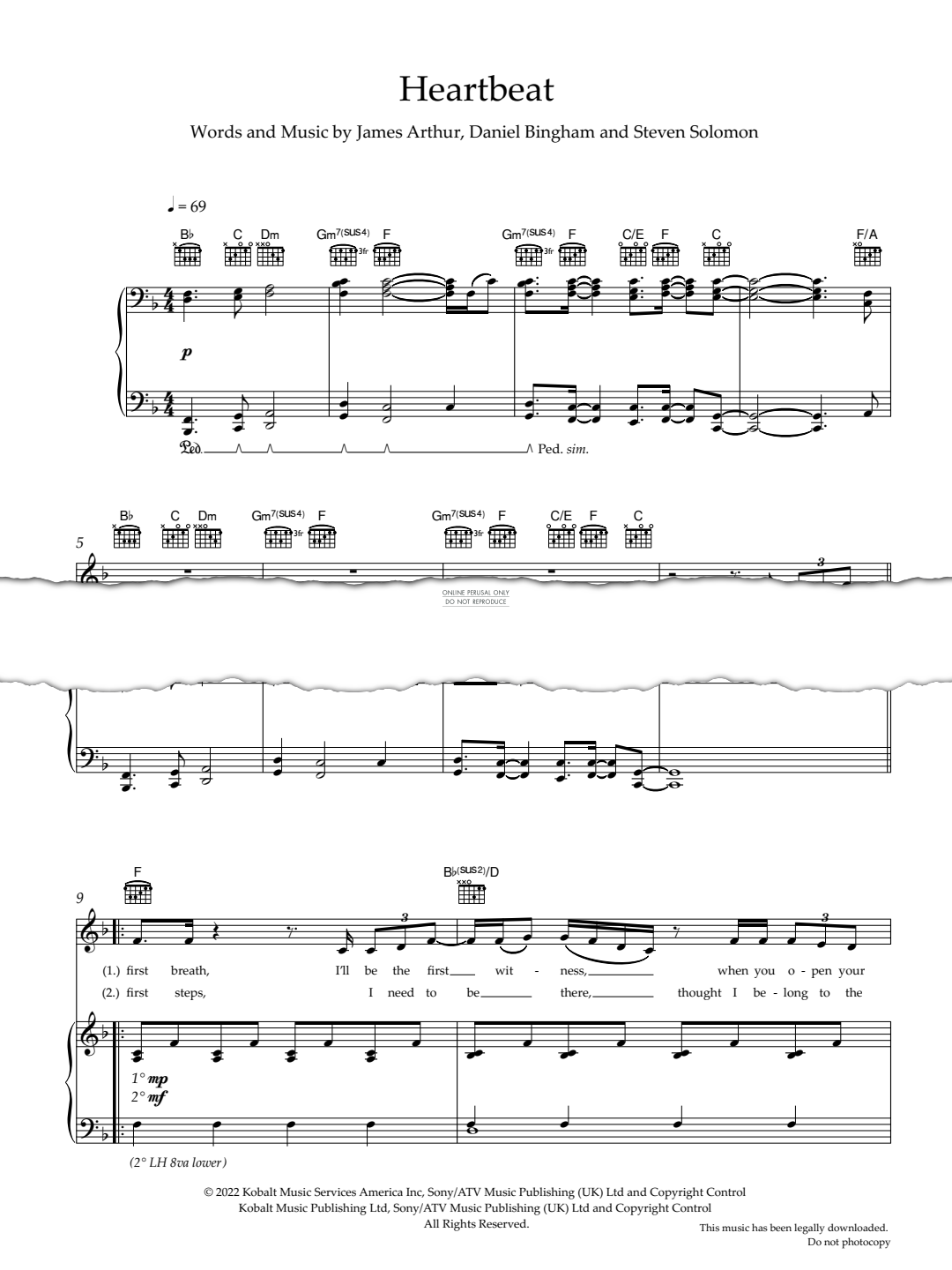 Produktgalerie: Seite 1 von 1 Heartbeat, James Arthur, Gesang, Gitarre, Klavier