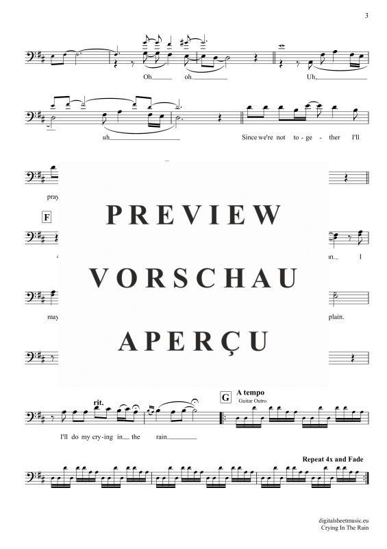 Produktgalerie: Seite 4 von 4 Crying In The Rain, A-Ha, (Violoncello)