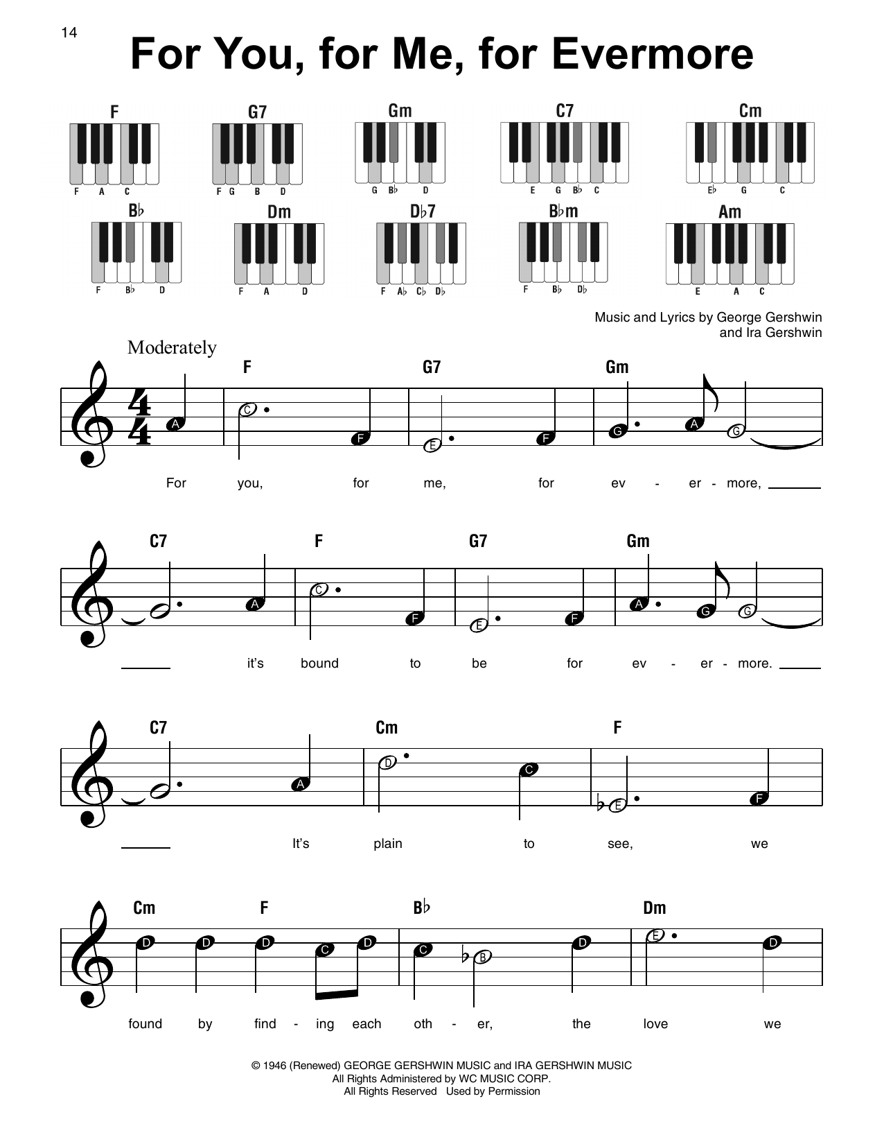 Product gallery: Page 1 of 1 For You, For Me For Evermore, George Gershwin & Ira Gershwin