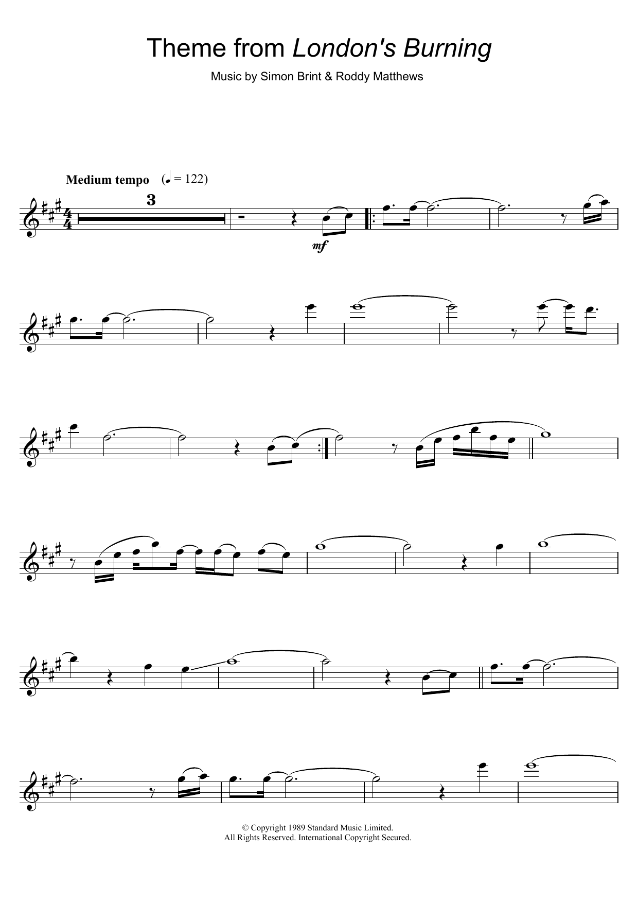 Product gallery: Page 1 of 1 Theme from London's Burning, Simon Brint