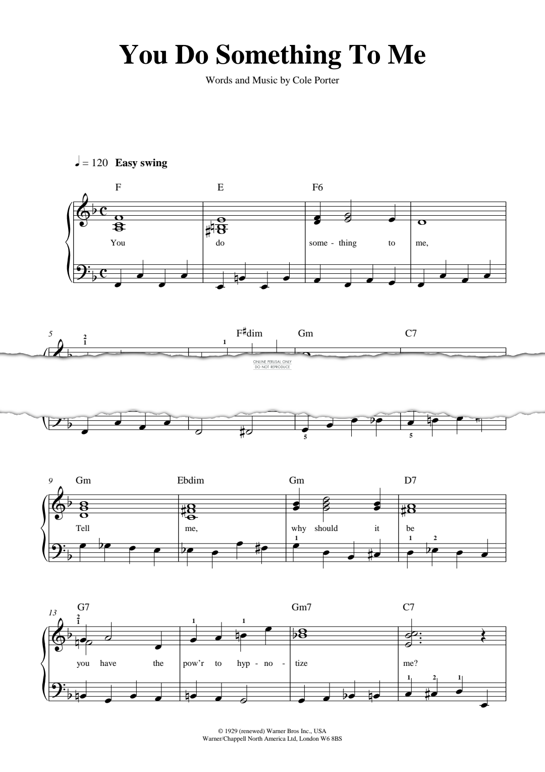 Produktgalerie: Seite 1 von 1 You Do Something To Me, Cole Porter, Gesang, Klavier