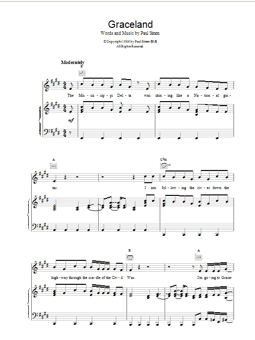 Produktgalerie: Seite 1 von 1 Graceland, Paul Simon, Gesang, Gitarre, Klavier