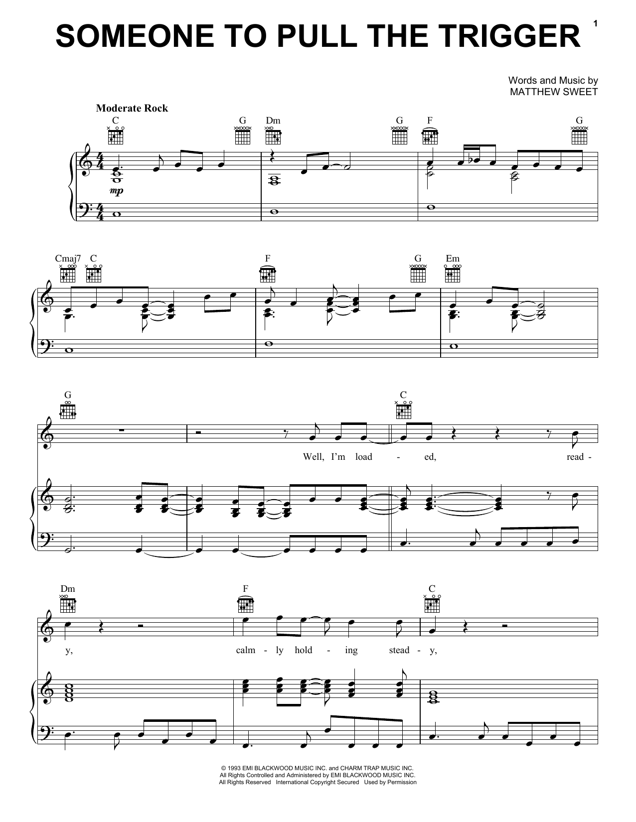 Produktgalerie: Seite 1 von 1 Someone To Pull The Trigger, Matthew Sweet, Gesang, Gitarre, Klavier