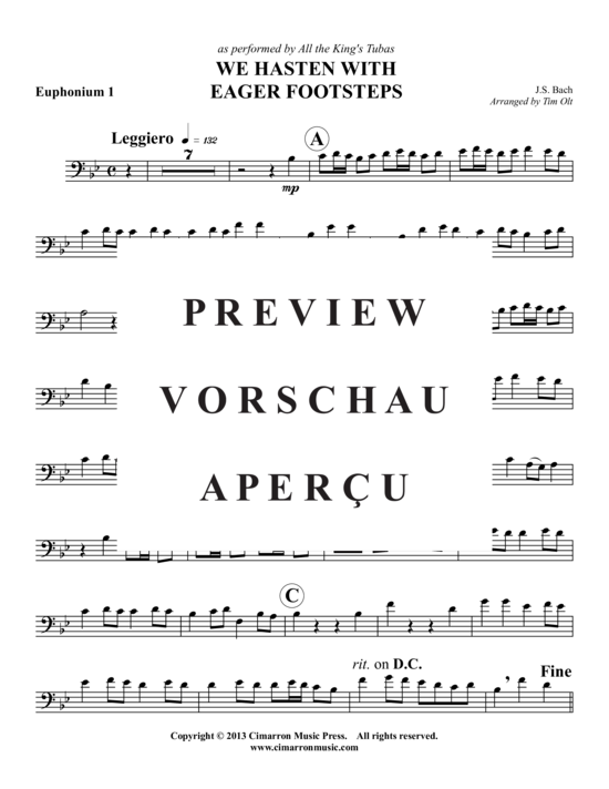 Product gallery: Page 6 of 17 We Hasten with Eager Footsteps , , (2x Baritone, 2x Tuba)